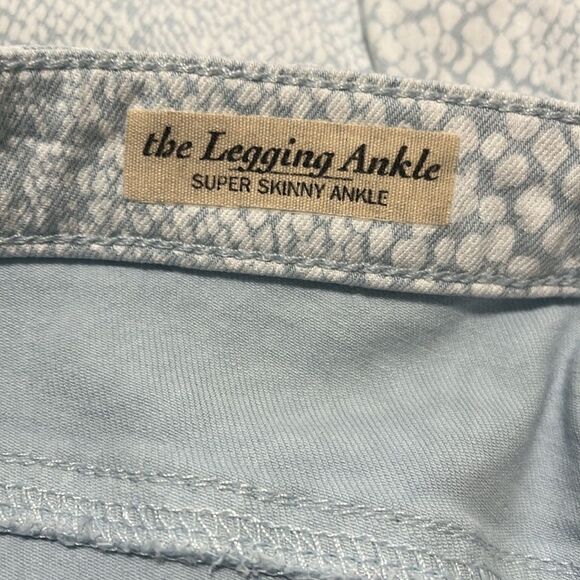 Adriano Goldschmied blue and white snake print super skinny ankle jean size 30 - Picture 8 of 8